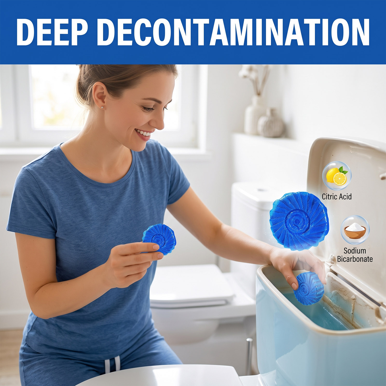 Toilet Bowl Cleaner Blocks Blu - Shower Steamer Tablet review and price