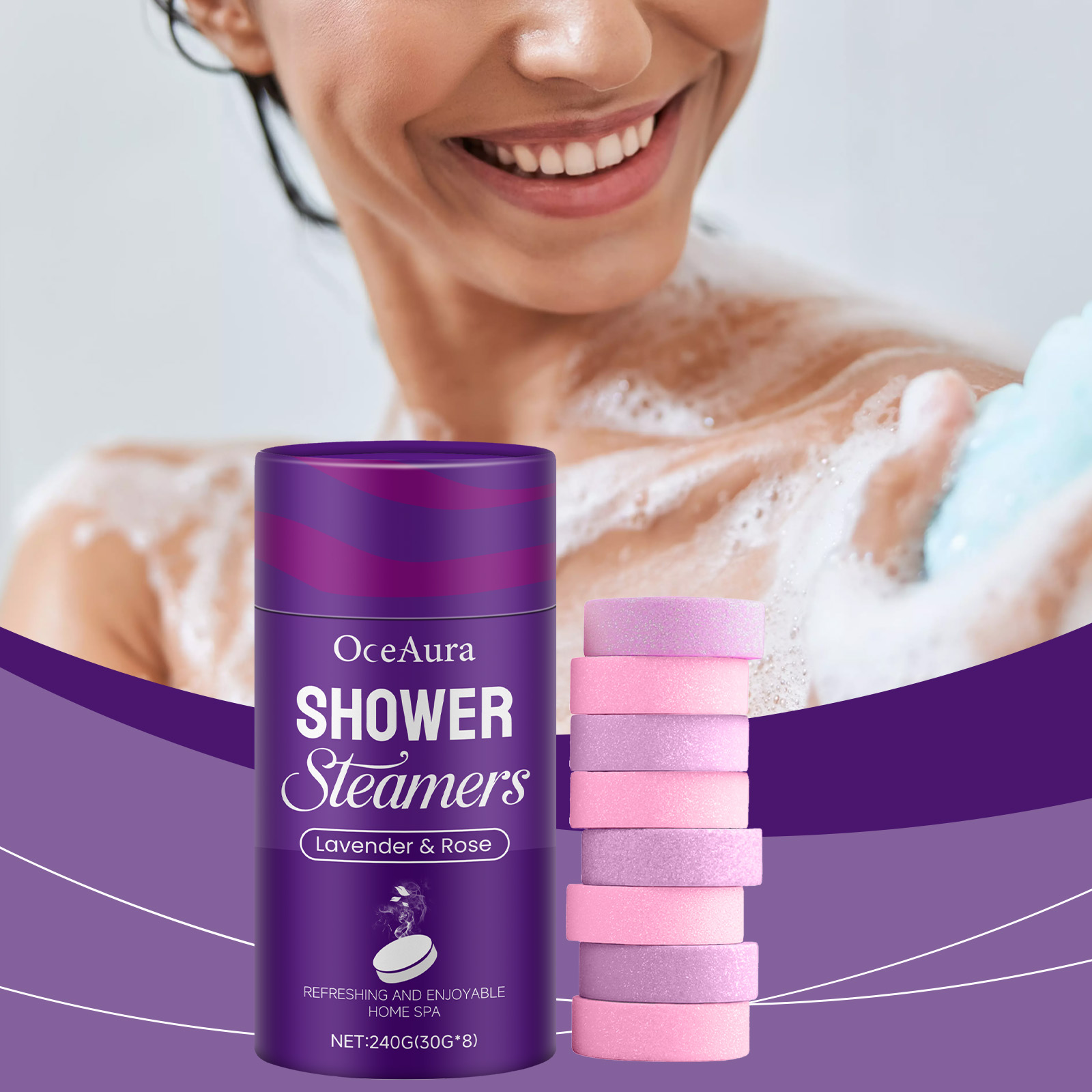 Rose Lavender Aromatherapy Sho - Shower Steamer Tablet review and price